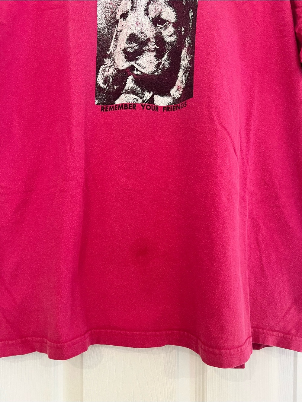 Supreme Dark Pink “Remember Your Friends” Dog Tee - Picture 4 of 4